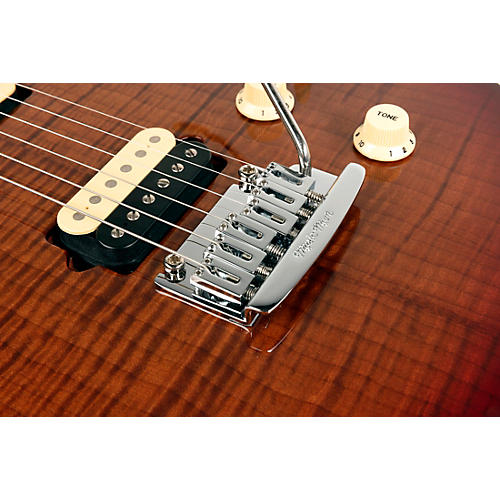 Ernie Ball Music Man Axis Super Sport Flame Top Electric Guitar Roasted Amber