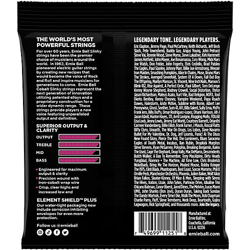 Ernie Ball Super Slinky Cobalt Electric Guitar Strings 3 Pack 09 - 42