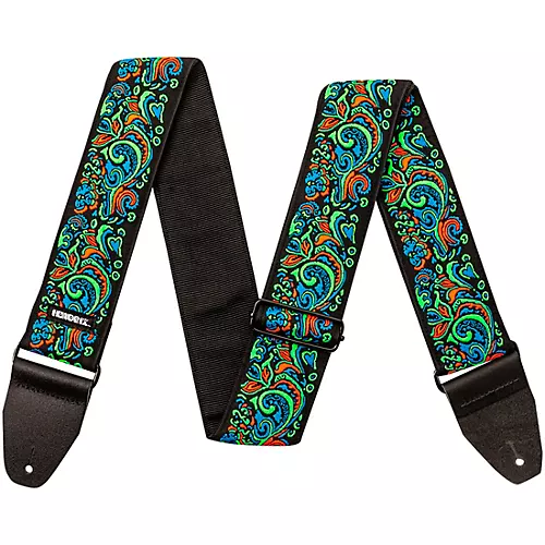 Dunlop Jimi Hendrix Blacklight Love Drops Guitar Strap Blue