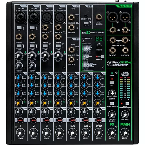 Mackie ProFX10v3 10-Channel Professional Effects Mixer With USB
