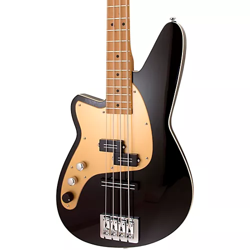 Reverend Decision Left-Handed P Bass Midnight Black