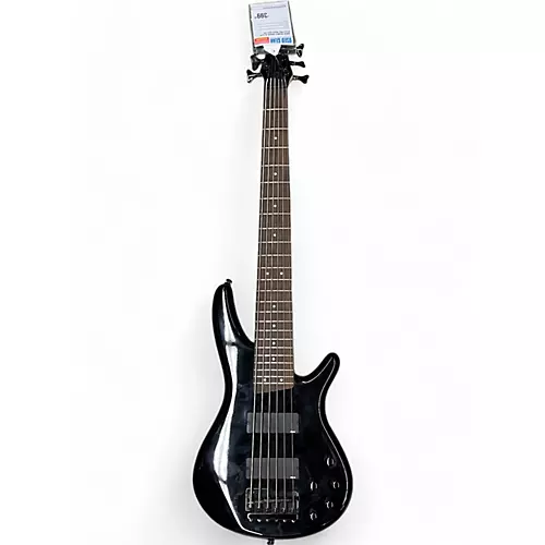 Used Ibanez SR406 Black Electric Bass Guitar Black