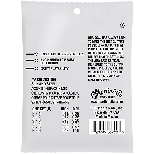 Martin MA130 Authentic Acoustic Guitar Strings