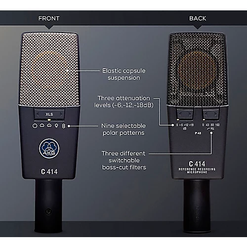 AKG C414 XLS Reference Multi-Pattern Condenser Microphone