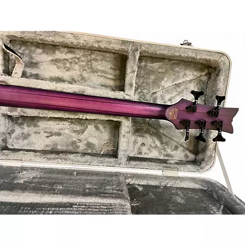 Used Schecter Guitar Research Stiletto Studio 5 String PURPLE TRANS BURST Electric Bass Guitar PURPLE TRANS BURST