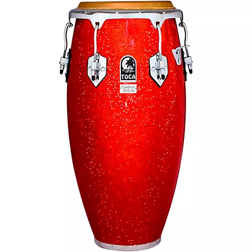 Toca Custom Deluxe Solid Fiberglass Congas 11.75 in. Red Sparkle