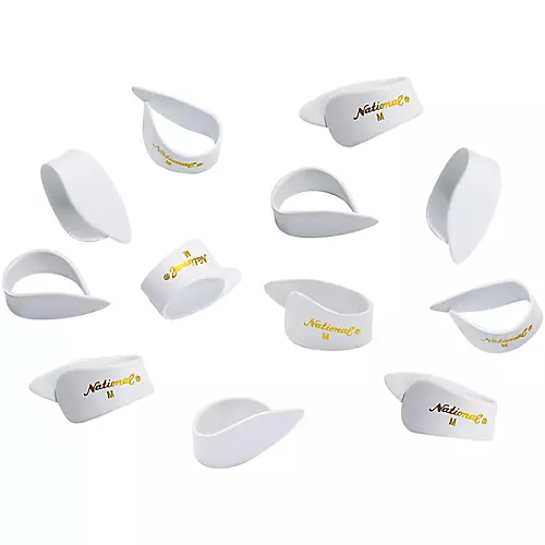 D'Addario National Thumb Pick, Medium White Celluloid 4-Pack