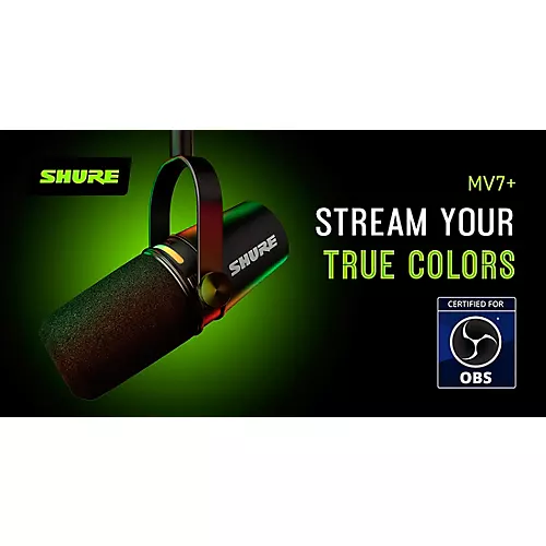 Shure MV7+ Podcast Kit With Stand Black
