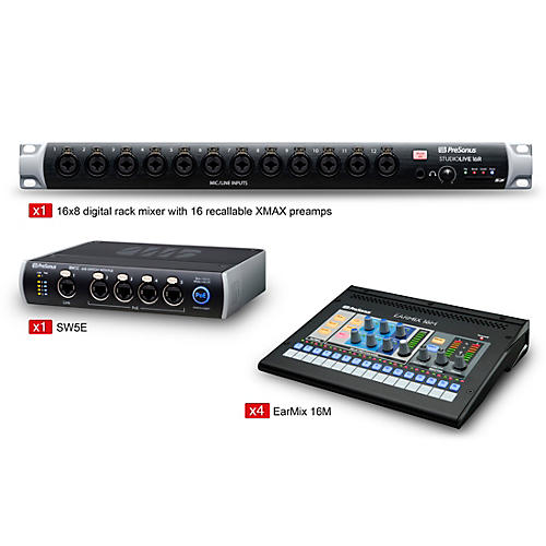 PreSonus StudioLive 16R Mobile EarMix Monitor and Switcher Package