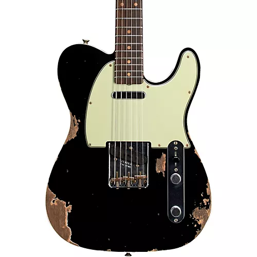 Fender Custom Shop 1960 Telecaster Custom Heavy Relic Electric Guitar Aged Black