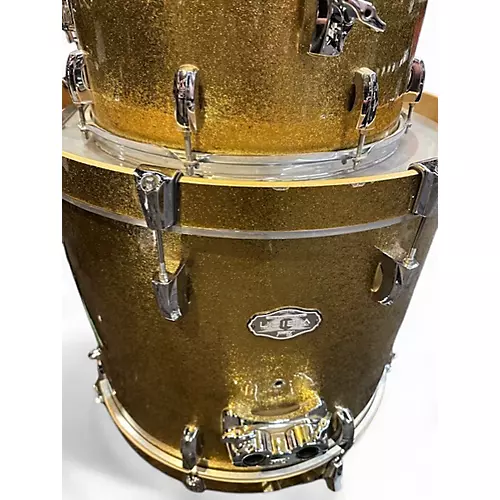Used Pearl 4 Piece Vision Gold Sparkle Drum Kit Gold Sparkle