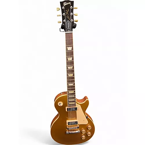 Used Gibson Les Paul Deluxe Gold Top Solid Body Electric Guitar Gold Top