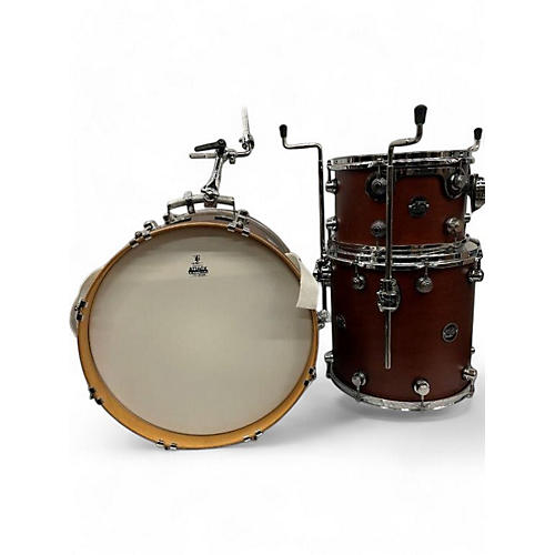 Used DW 3 piece Performance Series Tobacco Drum Kit Tobacco