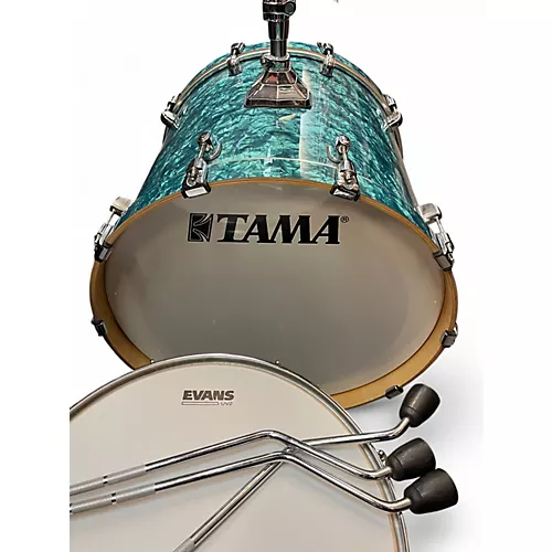 Used TAMA 4 Piece Starclassic Turquoise Pearl Drum Kit Turquoise Pearl