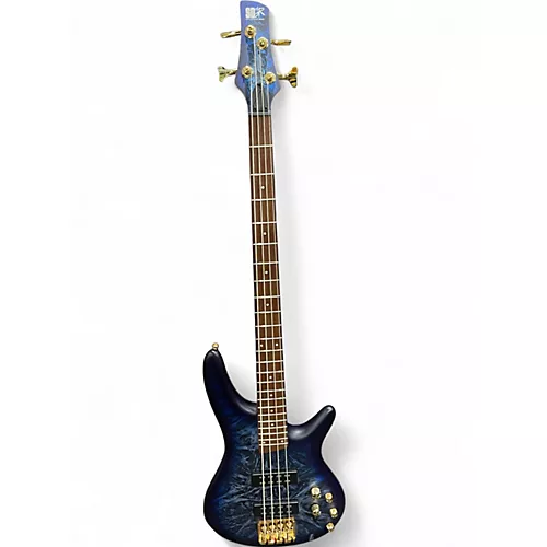 Used Ibanez SR300 Blue Burst Electric Bass Guitar Blue Burst