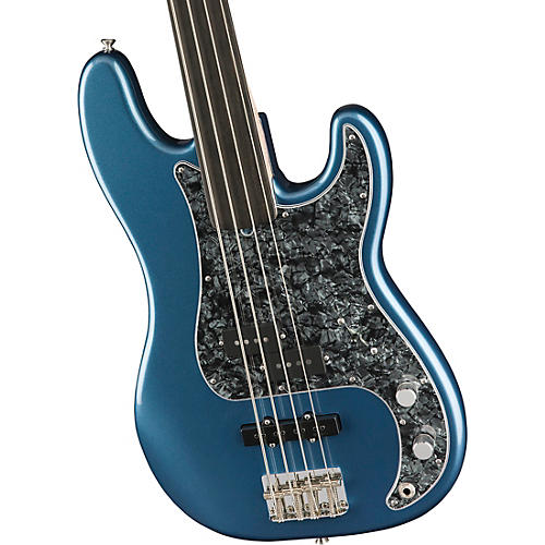 Fender Tony Franklin Fretless Precision Bass Guitar Lake Placid Blue