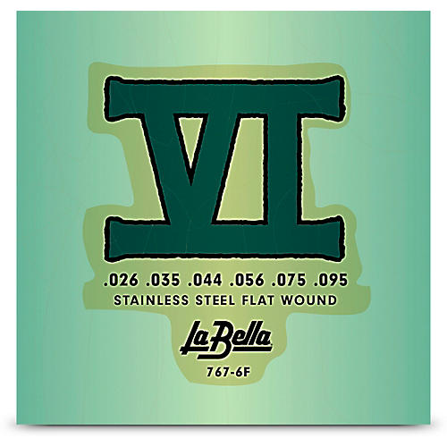 LaBella 767-6F Flat Wound 6-String Bass VI Strings