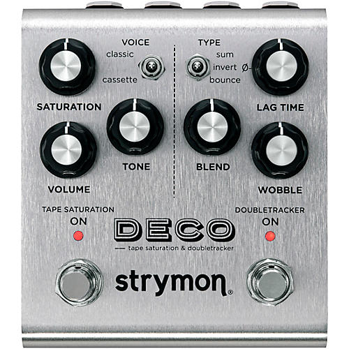 Strymon Deco V2 Tape Saturation & Doubletracker Delay Effects Pedal Silver