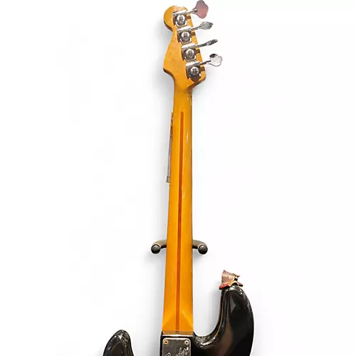 Vintage 1980s Fender Precision Bass Black Electric Bass Guitar Black