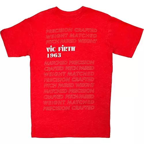 Vic Firth Limited Edition 1963 RED GRAPHIC T-Shirt Medium Red