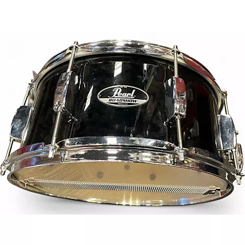 Used Pearl 5.5X14 ROADSHOW Black and Silver Drum Black and Silver 10