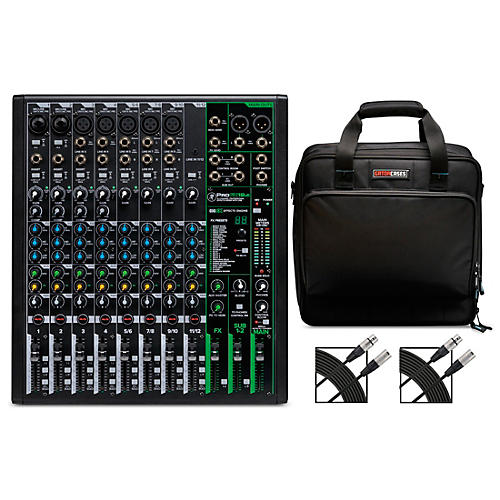 Mackie ProFX12v3 12-Channel Mixer With Gator Mixer Bag and Cables