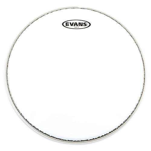 Evans Hybrid Marching Snare Drum Batter Head White 14 in.
