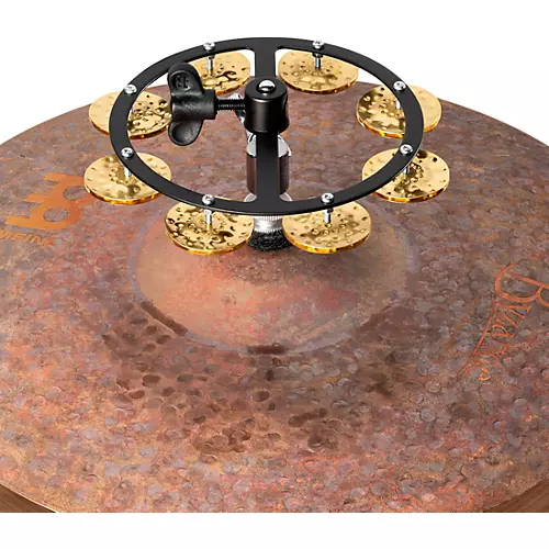 MEINL Headliner Series Hand Hammered Brass Jingles Hi-Hat Tambourine Single Row