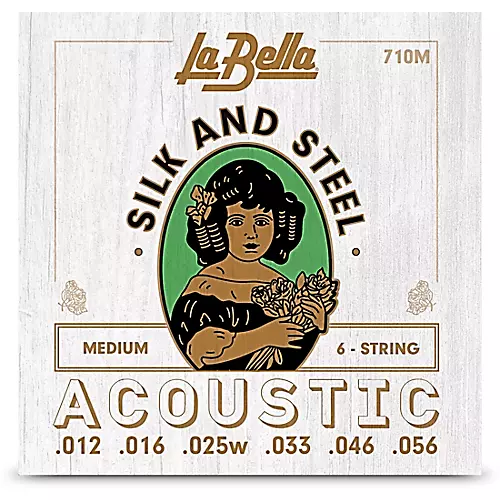 LaBella 710M Silk & Steel Medium Acoustic Guitar Strings