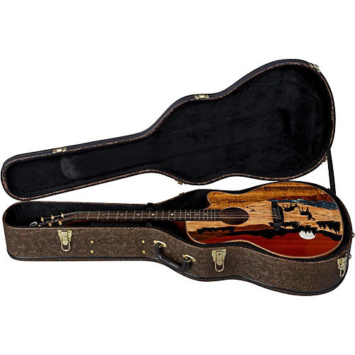 Luna Vista Deer Tropical Wood Acoustic-Electric Guitar Natural