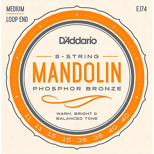 D'Addario EJ74 Phosphor Bronze Medium Mandolin Strings (11-40)