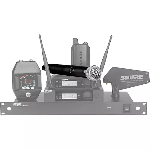 Shure GLXD2/SM58 Vocal Mic With Dual Band Handheld Transmitter