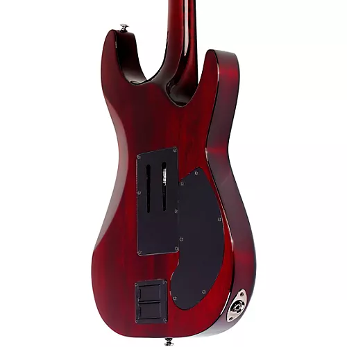 Schecter Guitar Research Hellraiser C-1 With Floyd Rose Sustaniac Left-Handed Electric Guitar Black Cherry