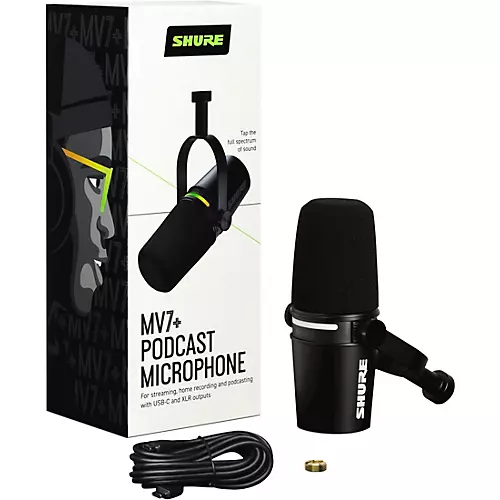 Shure MV7+ Podcast Microphone Black