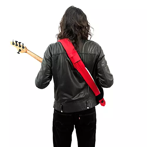 String Sling Bass Guitar Strap With Strap Locks Red