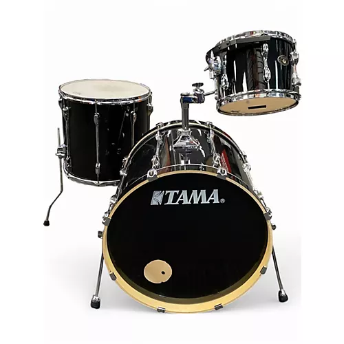 Used TAMA 3 Piece Rockstar Black Drum Kit Black