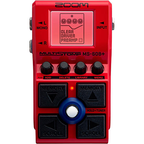 Zoom MS-60B+ MultiStomp Bass Effects Pedal Red