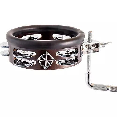 Dixon Little Roomer Mountable Wood Tambourine Black Coal Satin
