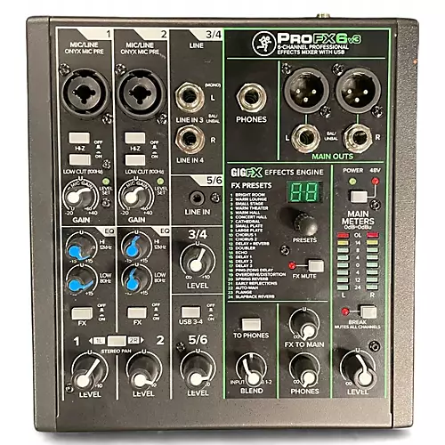 Used Mackie PROFX6V3 Unpowered Mixer