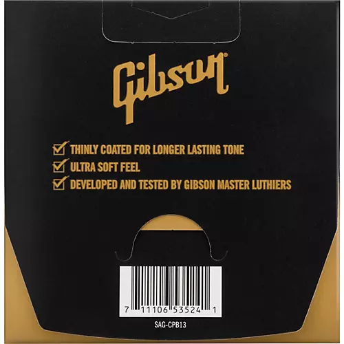 Gibson Coated Phosphor Bronze Acoustic Guitar Strings, Medium