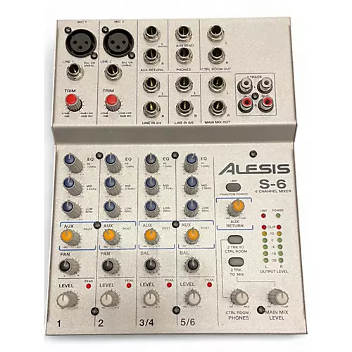 Used Alesis S-6 6-Channel Unpowered Mixer