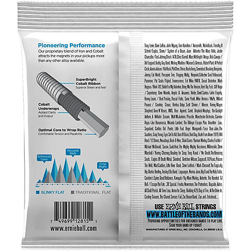 Ernie Ball P02815 Extra Slinky Flatwound Bass Strings