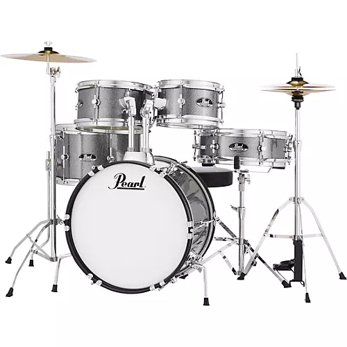 Pearl Roadshow Jr. Drum Set With Hardware and Cymbals Grindstone Sparkle