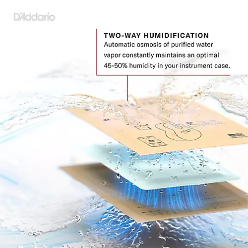 D'Addario Two-Way Humidification System Black