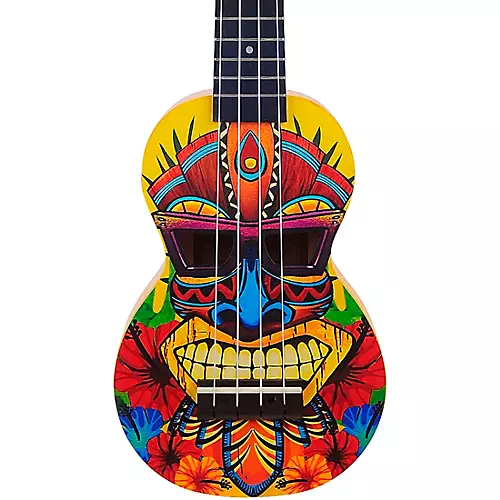 Mahalo Art Series Soprano Ukulele With Bag Tiki Motif