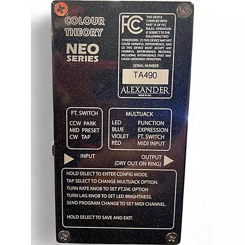 Used Alexander Colour Theory Effect Processor