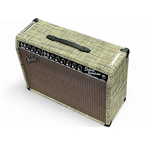 Used Fender Limited '65 Deluxe Reverb - Chilewich Bark Tube Guitar Combo Amp