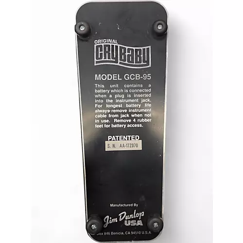 Used Dunlop GCB95 Original Crybaby Wah Effect Pedal