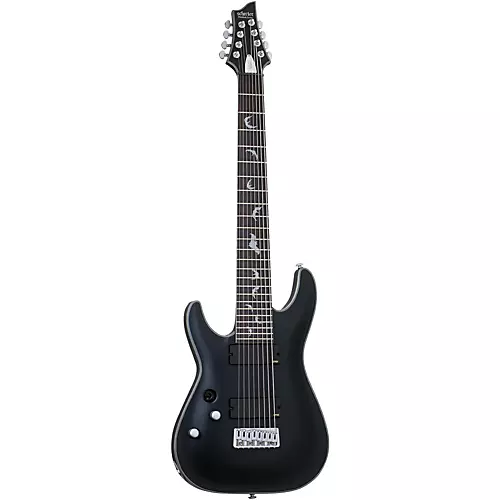 Schecter Guitar Research Damien Platinum 8 Left- Handed Electric Guitar Satin Black