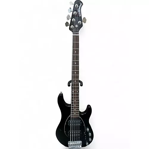Used Ernie Ball Music Man Sterling 5 String Black Electric Bass Guitar Black